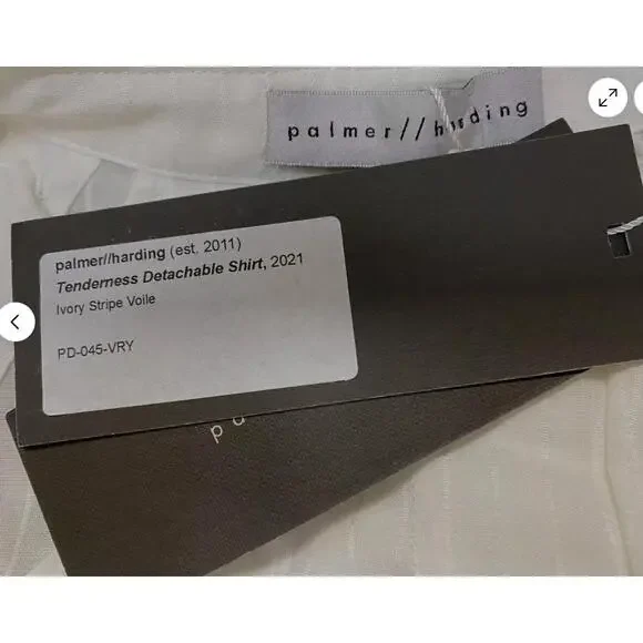 $789 Palmer//Harding Womens Ivory tenderness Detachable Button-Up Shirt top - Picture 10 of 12